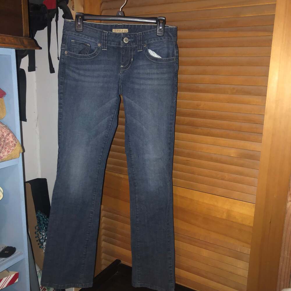 Guess Jeans Daredevil Boot Cut Low Rise Blue Jeans